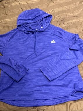 adidas Purple Performance Hooded Pullover